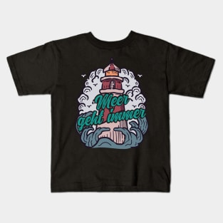 Meer geht immer Leuchtturm mit Möwen Kids T-Shirt